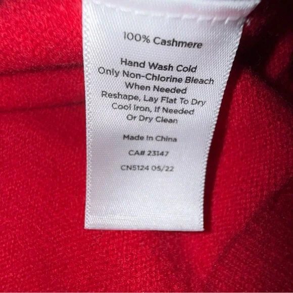 TALBOTS Audrey Cashmere Sweater - 2X Red Pop - Picture 7 of 11